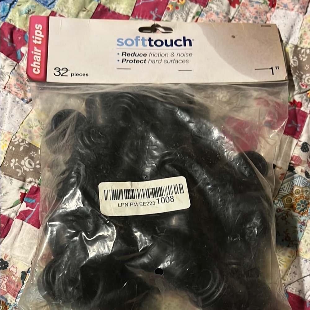 Black Chair Tips - 32 Pieces